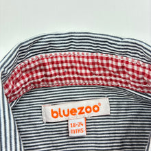 Load image into Gallery viewer, Boys Bluezoo, striped cotton long sleeve shirt, EUC, size 2,  