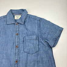 Load image into Gallery viewer, Boys Next, chambray cotton short sleeve shirt, GUC, size 7,  