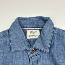 Load image into Gallery viewer, Boys Next, chambray cotton short sleeve shirt, GUC, size 7,  