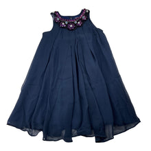Load image into Gallery viewer, Girls Fresh Baked, lined navy party dress, sequins &amp; beads, GUC, size 4, L: 60cm