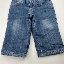 Load image into Gallery viewer, Boys Pumpkin Patch, vintage lined wadded jeans, elasticated, FUC, size 0,  