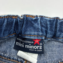 Load image into Gallery viewer, Girls Mini Minors, vintage denim skirt, elasticated, L: 38cm, GUC, size 5,  