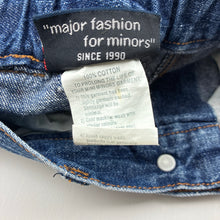 Load image into Gallery viewer, Girls Mini Minors, vintage denim skirt, elasticated, L: 38cm, GUC, size 5,  