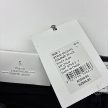 Load image into Gallery viewer, Girls Witchery, stretch straight leg, cropped jeans, adjustable, Inside leg: 39cm, NEW, size 5,  
