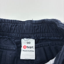 Load image into Gallery viewer, Boys Target, vintage navy cotton cargo pants, elaticated, GUC, size 00,  
