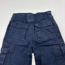 Load image into Gallery viewer, Boys Target, vintage navy cotton cargo pants, elaticated, GUC, size 00,  