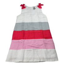 Load image into Gallery viewer, Girls Target, white, grey &amp; pink party dress, EUC, size 5, L: 58cm