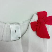 Load image into Gallery viewer, Girls Target, white, grey &amp; pink party dress, EUC, size 5, L: 58cm