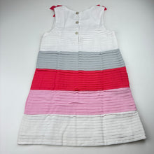 Load image into Gallery viewer, Girls Target, white, grey &amp; pink party dress, EUC, size 5, L: 58cm
