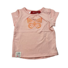 Load image into Gallery viewer, Girls Sprout, short sleeve t-shirt / top, glitter butterfly, GUC, size 000,  