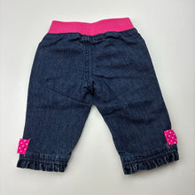 Load image into Gallery viewer, Girls Gymboree, dark denim pants, elasticated, GUC, size 00,  