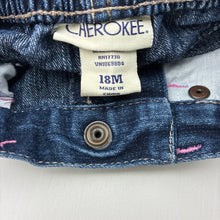 Load image into Gallery viewer, Girls Cherokee, dark denim jeans,elasticated, FUC, size 1-2,  