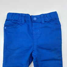 Load image into Gallery viewer, Unisex Dymples, blue cotton blend pants, elasticated, GUC, size 00,  