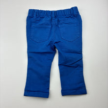 Load image into Gallery viewer, Unisex Dymples, blue cotton blend pants, elasticated, GUC, size 00,  