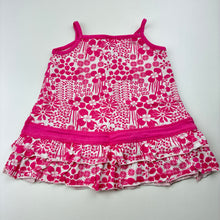 Load image into Gallery viewer, Girls Target, pink &amp; white cotton floral summer dress, GUC, size 00, L: 32cm