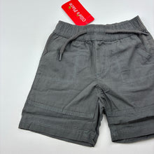 Load image into Gallery viewer, Boys Ollie's Place, grey lightweight cotton shorts, elasticated, NEW, size 00,  