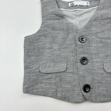 Load image into Gallery viewer, Boys Target, grey cotton formal / wedding vest / waistcoat, EUC, size 000,  