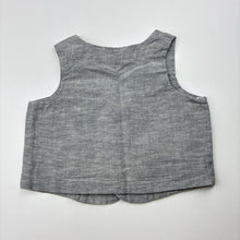 Load image into Gallery viewer, Boys Target, grey cotton formal / wedding vest / waistcoat, EUC, size 000,  