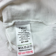 Load image into Gallery viewer, Boys Next, white cotton sleeveless hoodie t-shirt, GUC, size 7,  