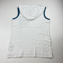 Load image into Gallery viewer, Boys Next, white cotton sleeveless hoodie t-shirt, GUC, size 7,  
