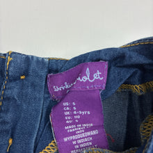 Load image into Gallery viewer, Girls Shrinking Violet, lightweight denim long sleeve dress, GUC, size 5, L: 52cm