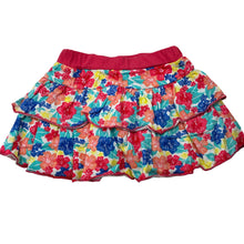 Load image into Gallery viewer, Girls Pumpkin Patch, bright floral cotton skirt, built-in shorts, elasticated, EUC, size 000,  