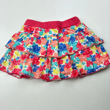 Load image into Gallery viewer, Girls Pumpkin Patch, bright floral cotton skirt, built-in shorts, elasticated, EUC, size 000,  