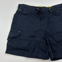 Load image into Gallery viewer, Boys Pumpkin Patch, navy cotton cargo shorts, adjustable, EUC, size 0,  