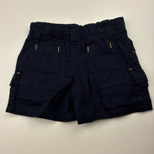 Load image into Gallery viewer, Boys Pumpkin Patch, navy cotton cargo shorts, adjustable, EUC, size 0,  