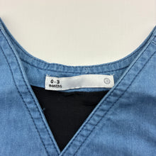 Load image into Gallery viewer, Boys Target, blue chambray cotton waistcoat / vest, EUC, size 000,  