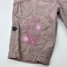 Load image into Gallery viewer, Girls Matalan, embroidered lined cotton pants, elasticated, GUC, size 00,  