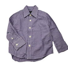 Load image into Gallery viewer, Boys Industrie, purple &amp; blue stripe cotton long sleeve shirt, EUC, size 2,  