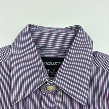 Load image into Gallery viewer, Boys Industrie, purple &amp; blue stripe cotton long sleeve shirt, EUC, size 2,  
