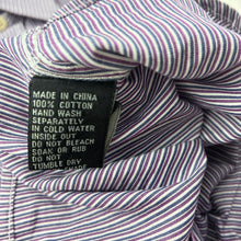 Load image into Gallery viewer, Boys Industrie, purple &amp; blue stripe cotton long sleeve shirt, EUC, size 2,  