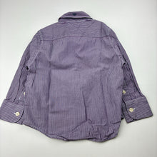 Load image into Gallery viewer, Boys Industrie, purple &amp; blue stripe cotton long sleeve shirt, EUC, size 2,  