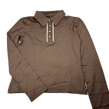 Load image into Gallery viewer, Girls Lapin House, brown stretchy long sleeve top, diamantes, EUC, size 10,  
