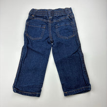 Load image into Gallery viewer, Boys blue, denim jeans, elasticated, Inside leg: 25cm, EUC, size 0-1,  