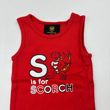Load image into Gallery viewer, Unisex NRL Supporter, red cotton St George singlet top, EUC, size 00,  