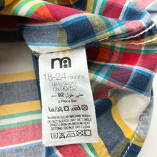 Load image into Gallery viewer, Boys Mother Care, checked cotton long sleeve shirt, GUC, size 2,  