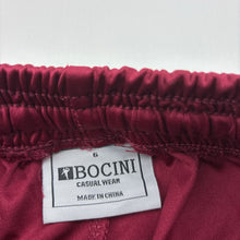 Load image into Gallery viewer, Boys Bocini, maroon sports / activewear shorts, elasticated, GUC, size 6,  