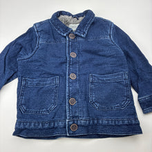 Load image into Gallery viewer, Boys Next, fleece lined knit denim jacket, GUC, size 1,  