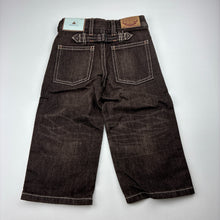 Load image into Gallery viewer, Boys Gap, dark brown denim pants, adjustable, NEW, size 2,  