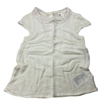 Load image into Gallery viewer, Girls H&amp;M, lightweight top, lace collar, GUC, size 2,  