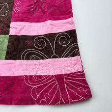 Load image into Gallery viewer, Girls Sprout, embroidered cotton corduroy dress, GUC, size 1, L: 42cm