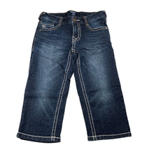 Load image into Gallery viewer, Girls USALL Junior, cropped stretch denim jeans, adjustable, Inside leg: 35cm, GUC, size 8,  