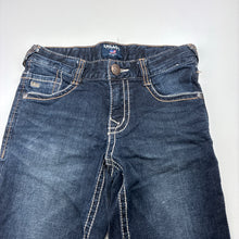 Load image into Gallery viewer, Girls USALL Junior, cropped stretch denim jeans, adjustable, Inside leg: 35cm, GUC, size 8,  