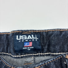 Load image into Gallery viewer, Girls USALL Junior, cropped stretch denim jeans, adjustable, Inside leg: 35cm, GUC, size 8,  