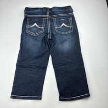 Load image into Gallery viewer, Girls USALL Junior, cropped stretch denim jeans, adjustable, Inside leg: 35cm, GUC, size 8,  