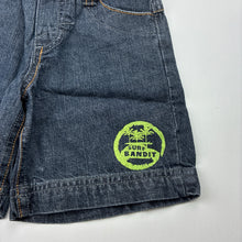 Load image into Gallery viewer, Boys Target, dark denim shorts, elasticated, GUC, size 00,  