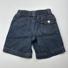 Load image into Gallery viewer, Boys Target, dark denim shorts, elasticated, GUC, size 00,  